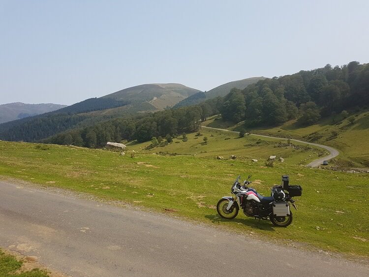 africa twin in the pyrenees