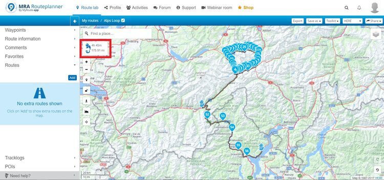 finalising a merged route on myroute-app