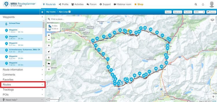 adding the initial route on myroute-app