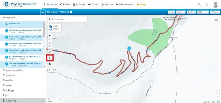 locating streetview in myroute-app