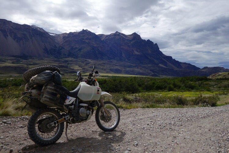 off-road motorcycle off-road in mountains