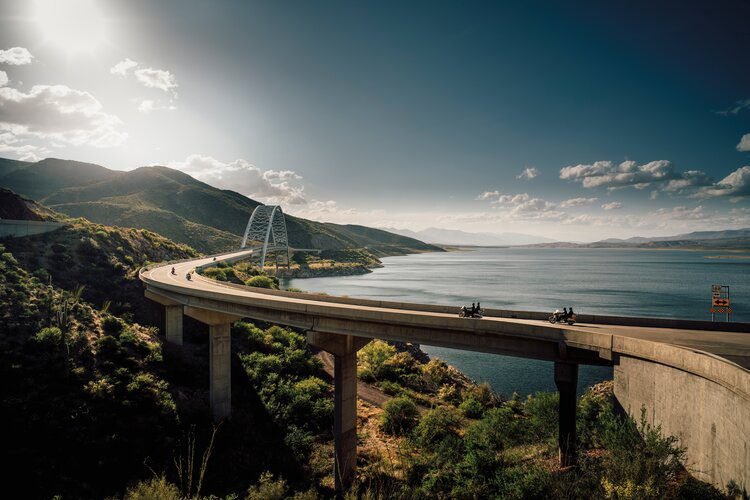 motorcycles on bridge - motorcycle travel
