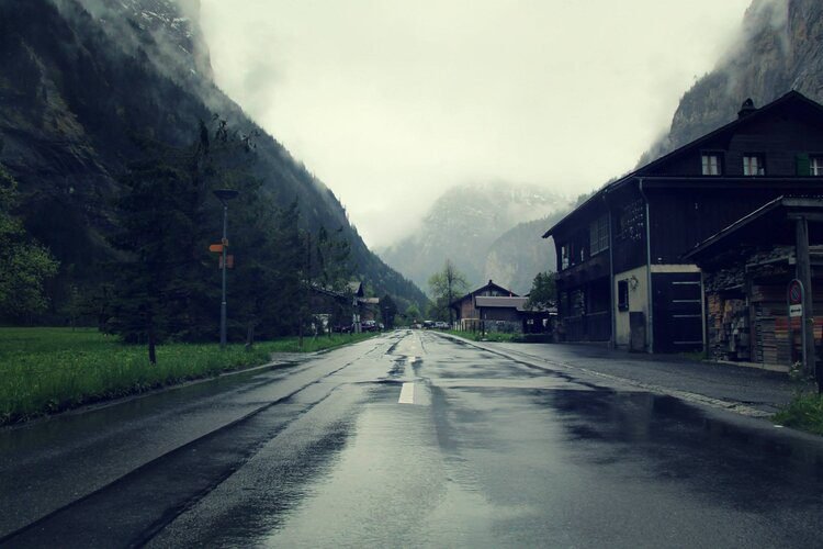 raining in the alps