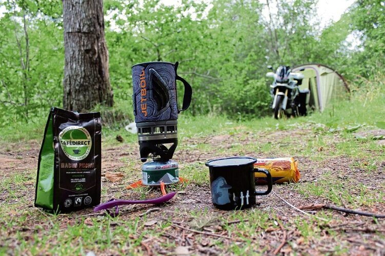 jetboil food and coffee - how to motorcycle camp