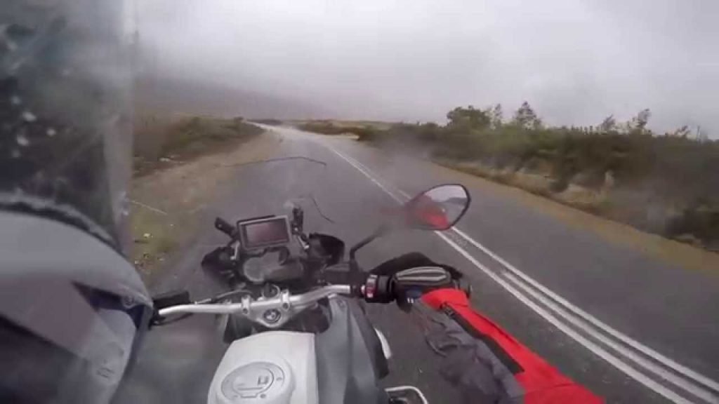 riding in the rain