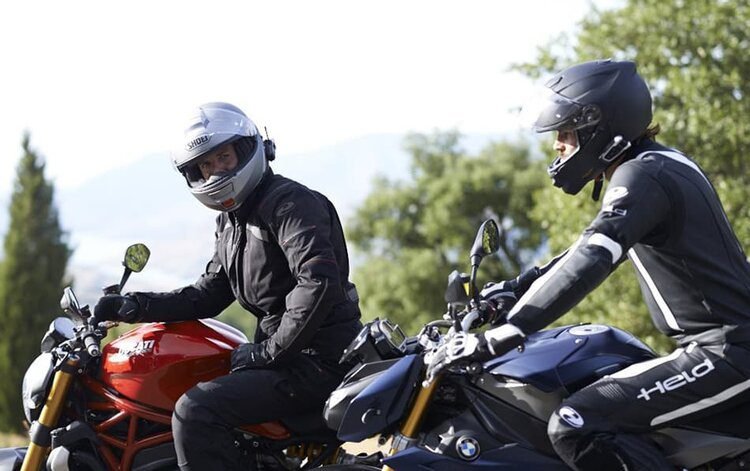 bikers wearing helmets
