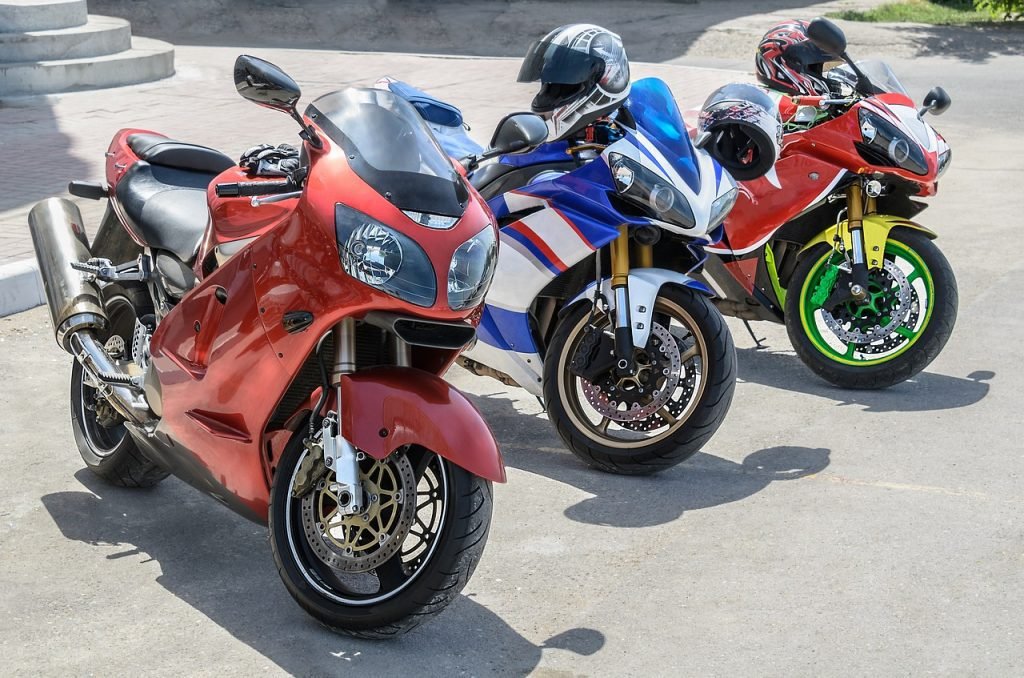 row of touring motorbike choices