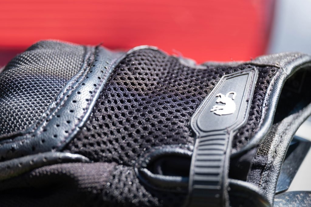Furygan TD12 summer motorcycle gloves - logo at the wrist and mesh