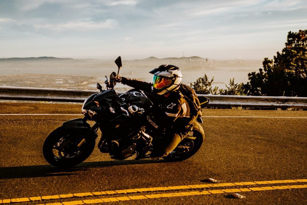 biker city scape