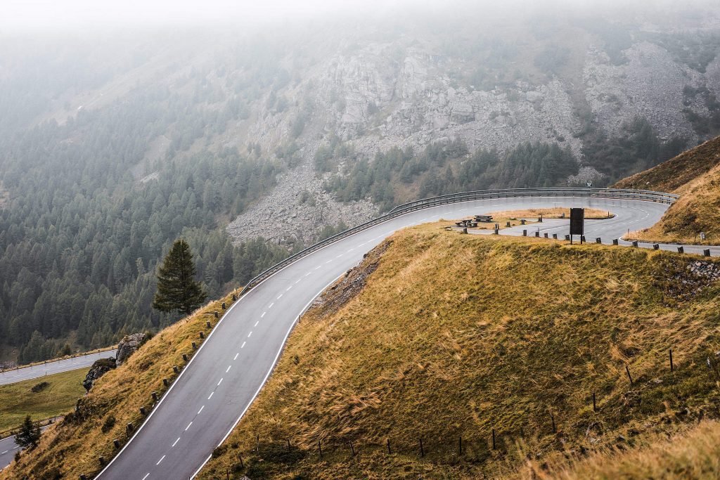 glosglockner road - hairpins on a motorcycle