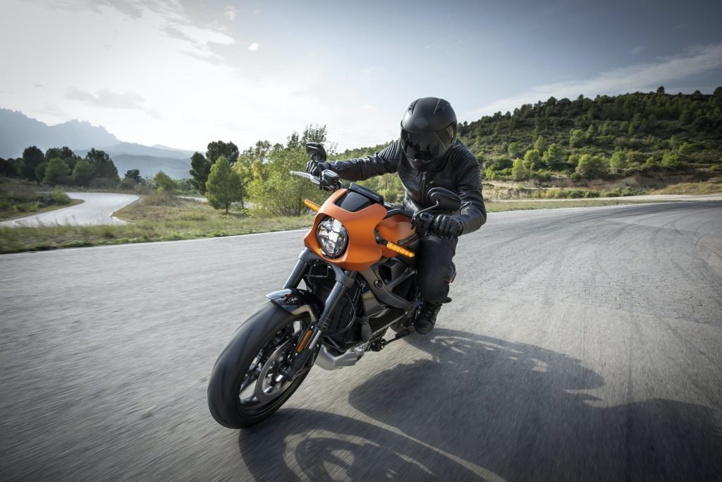 harley-davidson on country road