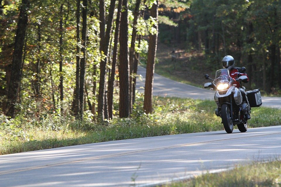 bmw motorcycle twisty road