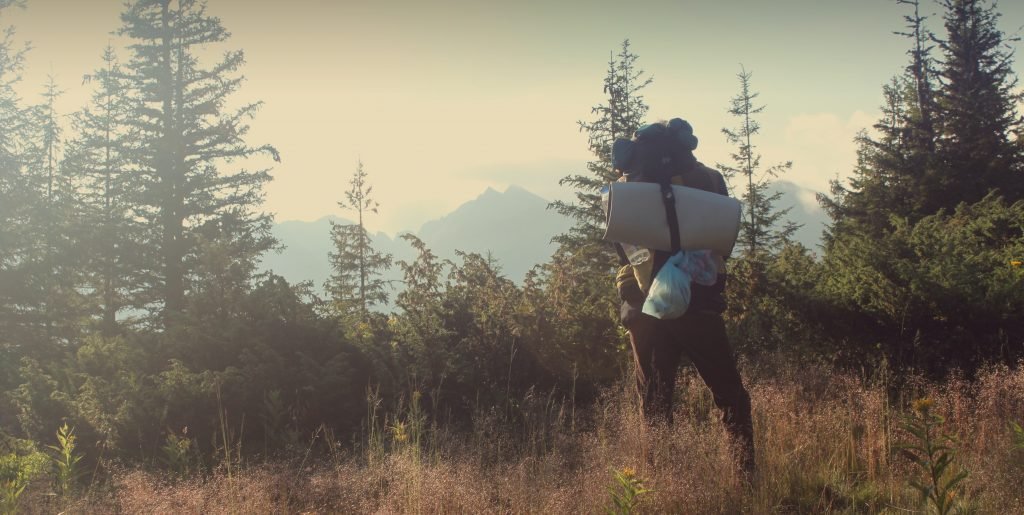 sleeping mats & pads motorcycle camping - hiking in wilderness