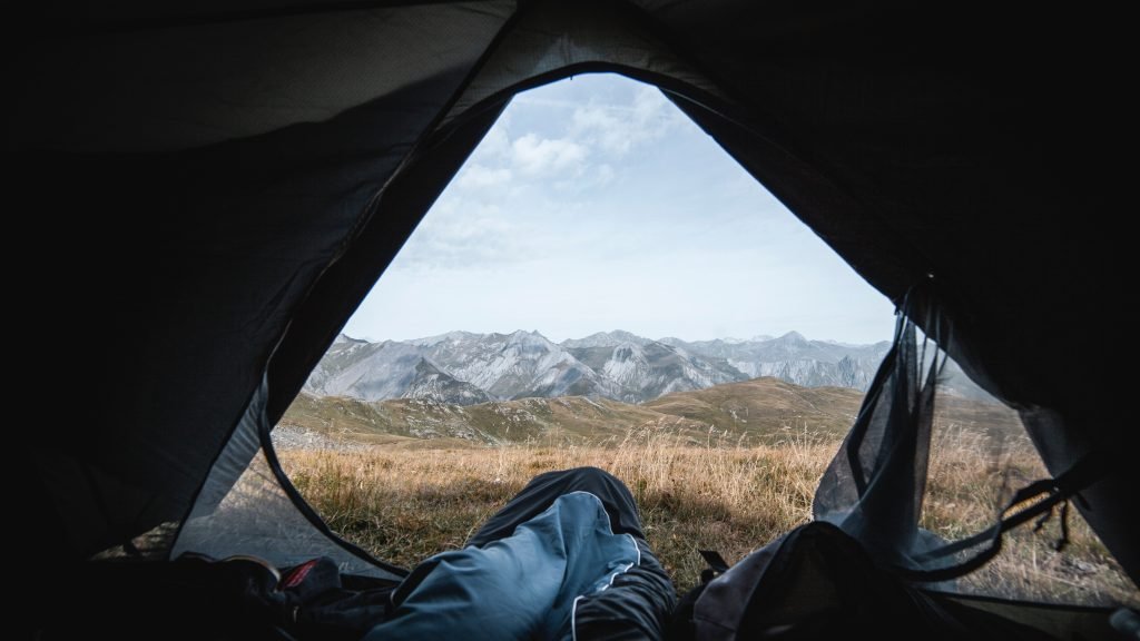 camping in mountains