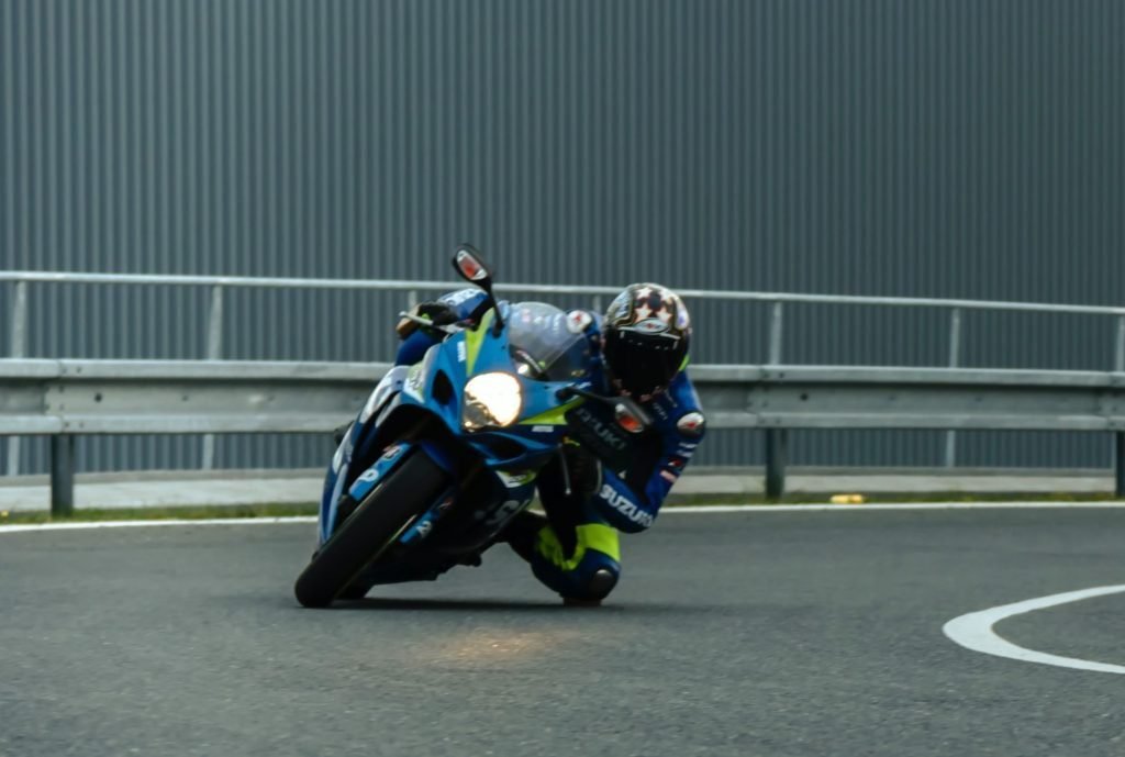 race bike on track