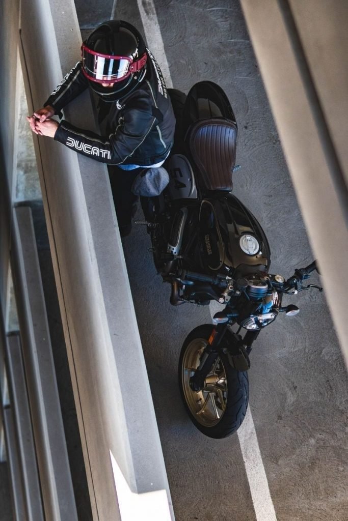 ducati and rider shooting from top downwards - better smartphone photos
