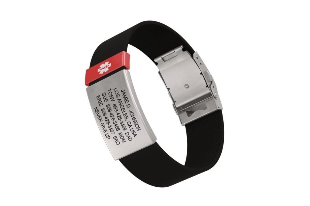 roadid band in case of motorcycle accident