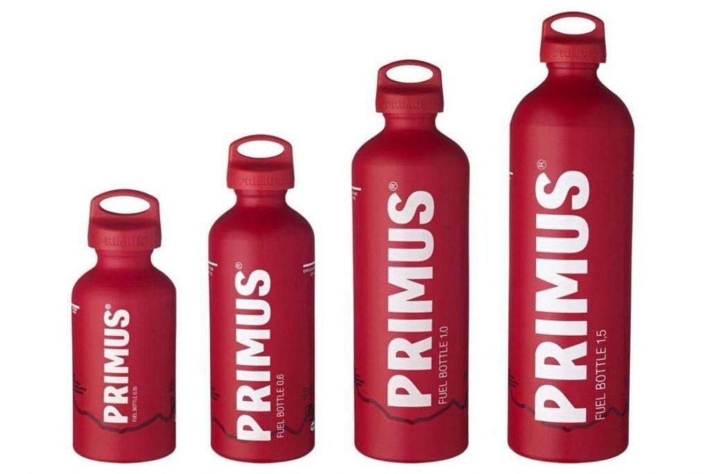 primus bottles - extra fuel on a motorcycle