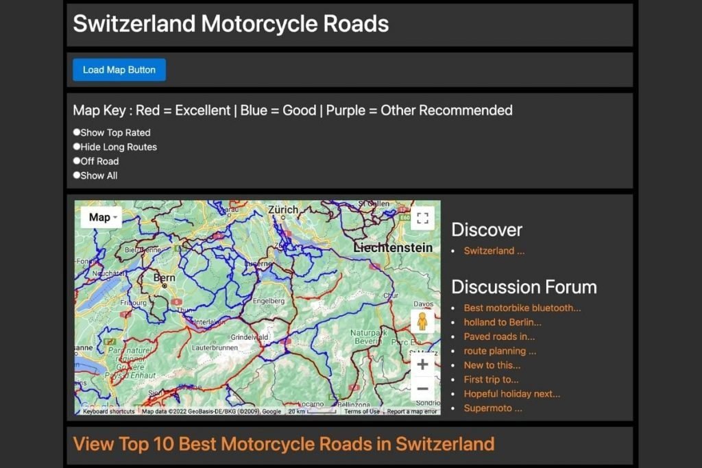 best biking roads desktop - motorcycle route planning app