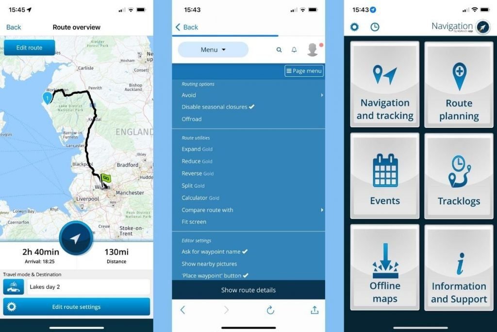 myroute-app user screenshots