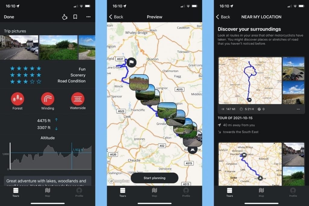 calimoto - motorcycle route planning app