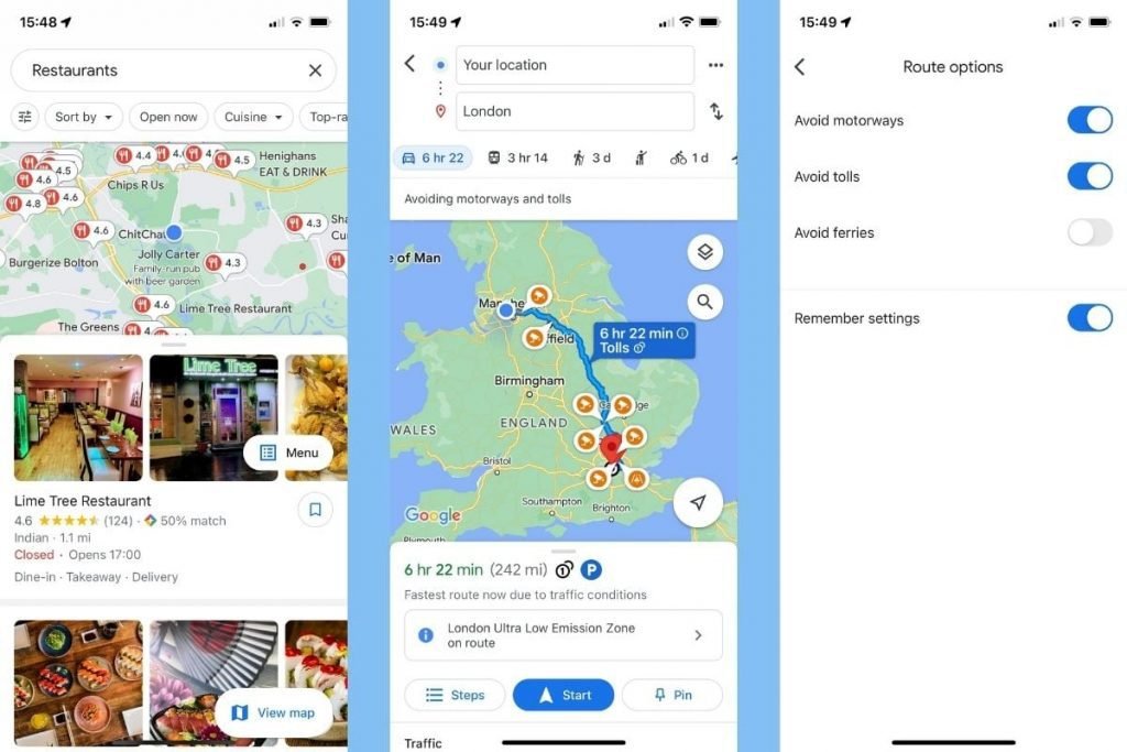 google maps user screenshots