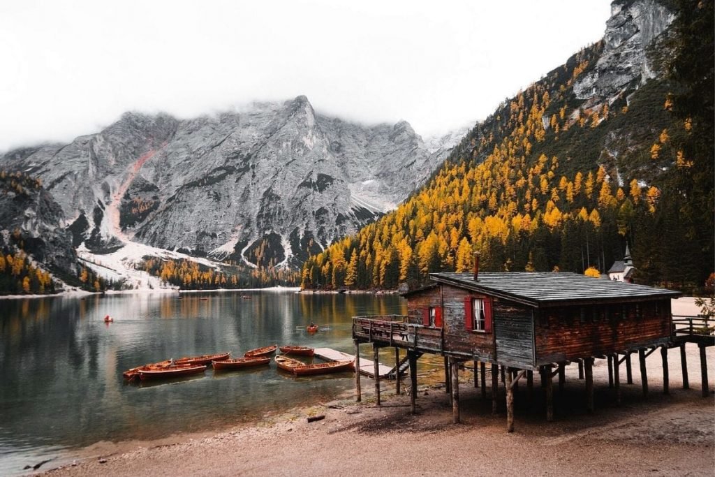 lago di braies - motorcycle touring on a budget