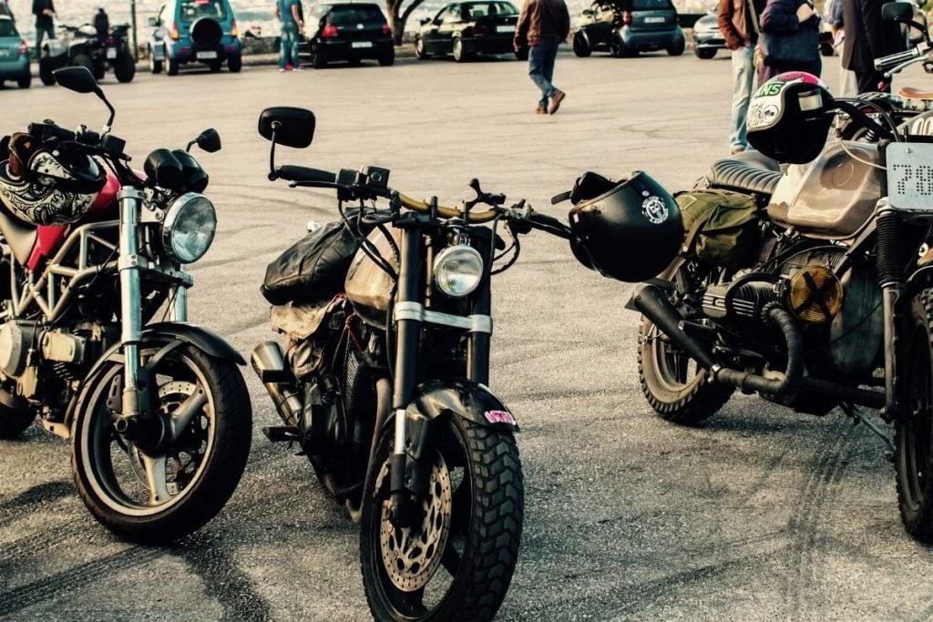 group of bikes in carpark