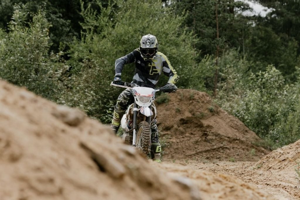 rider off-road - touring on a motorcycle