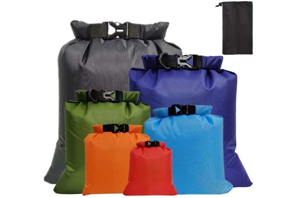 6 dry bags multiple colours