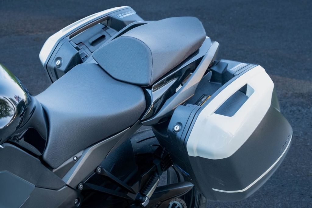 motorcycle panniers top-down