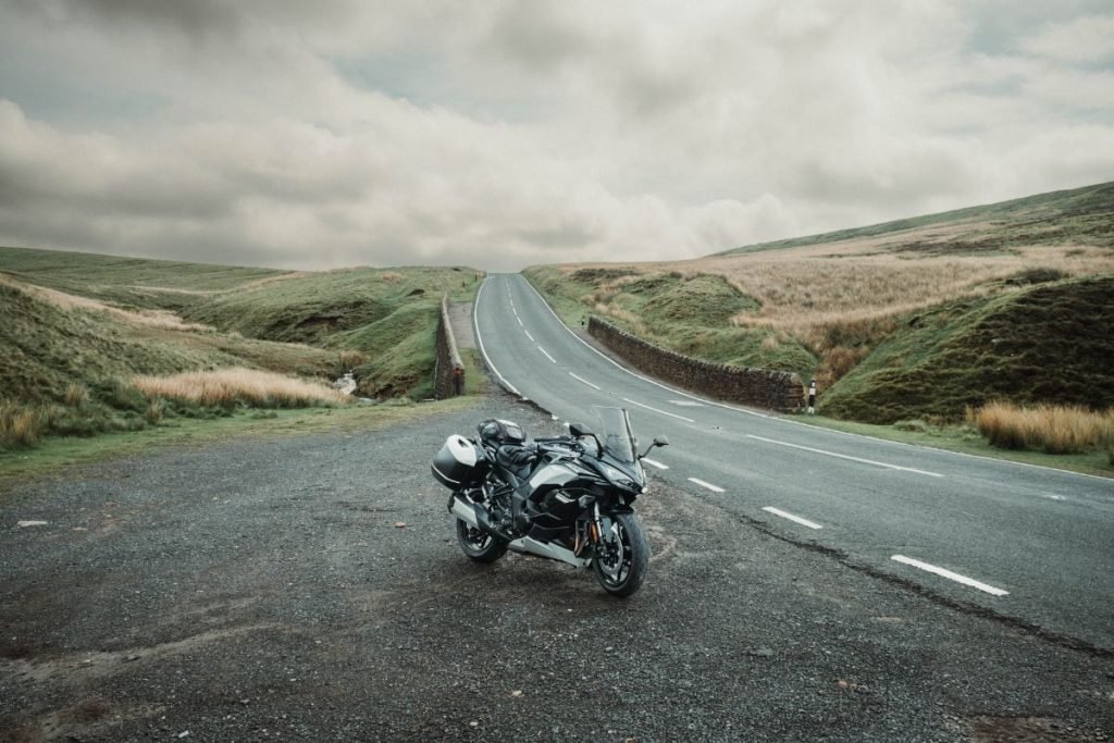 motorcycle on country road
