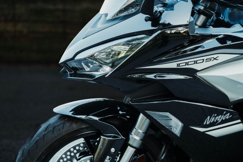 close of side profile of motorcycle