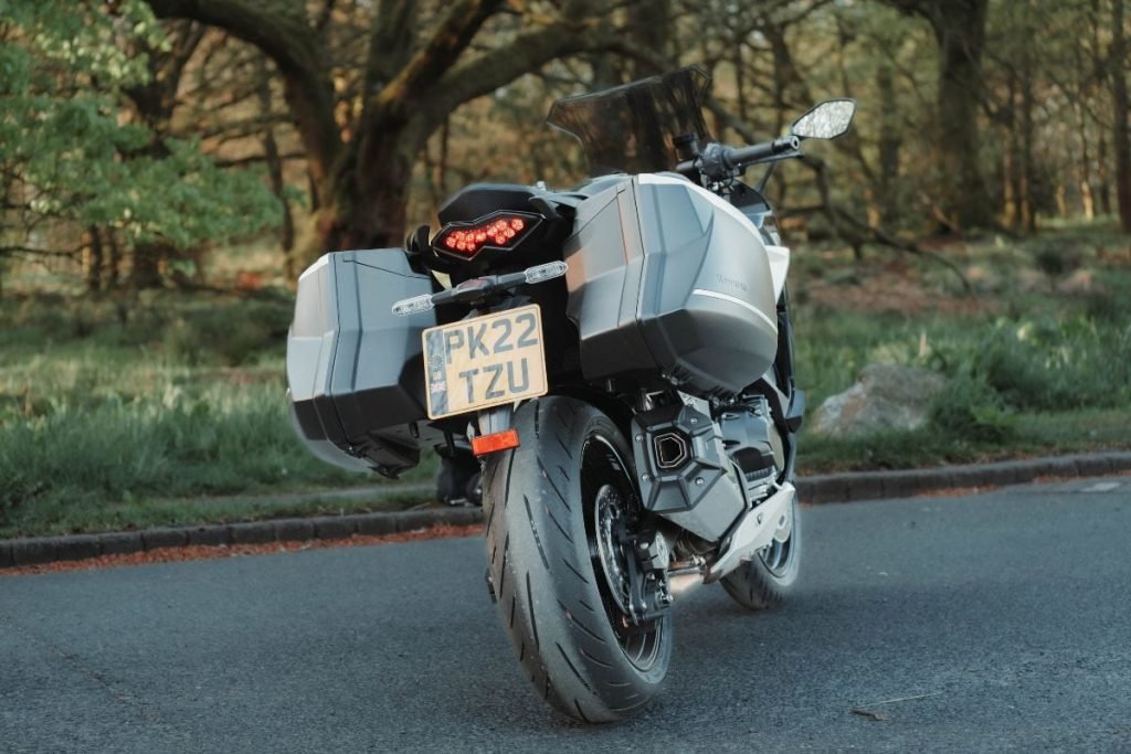 Kawasaki Ninja 1000SX panniers from rear