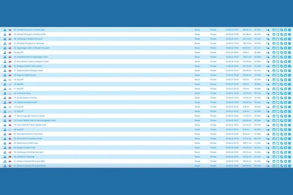 list of routes on myroute-app