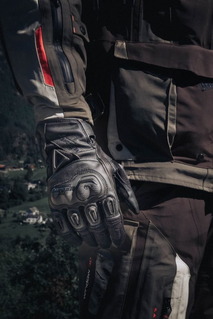 Furygan-adventure-suit-volt-gloves-fit-front - Winter Motorcycle Gloves