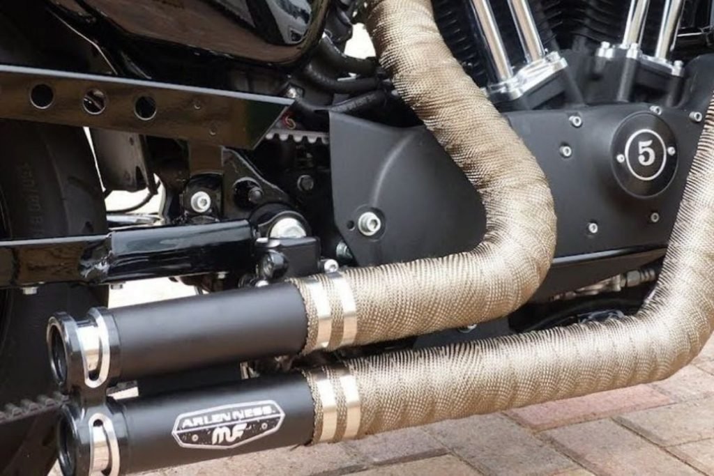 exhaust heat wrap when finished