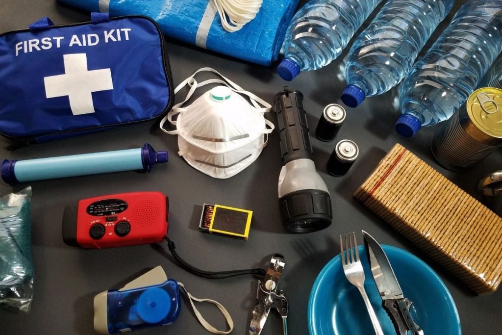 first aid kit and supplies