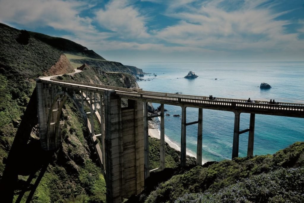 harley-davidson's on bridge