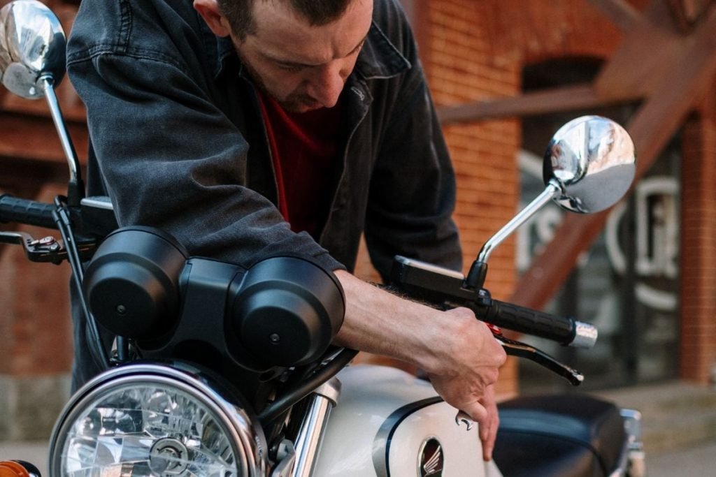 mechanic with bike