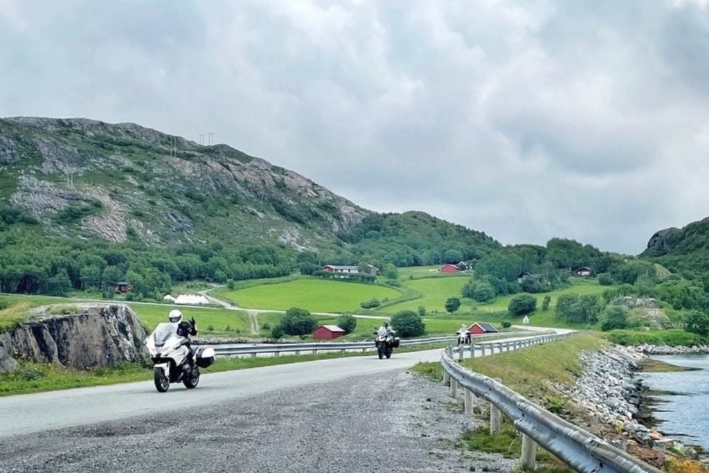 touring europe on a motorcycle - bikers in norway