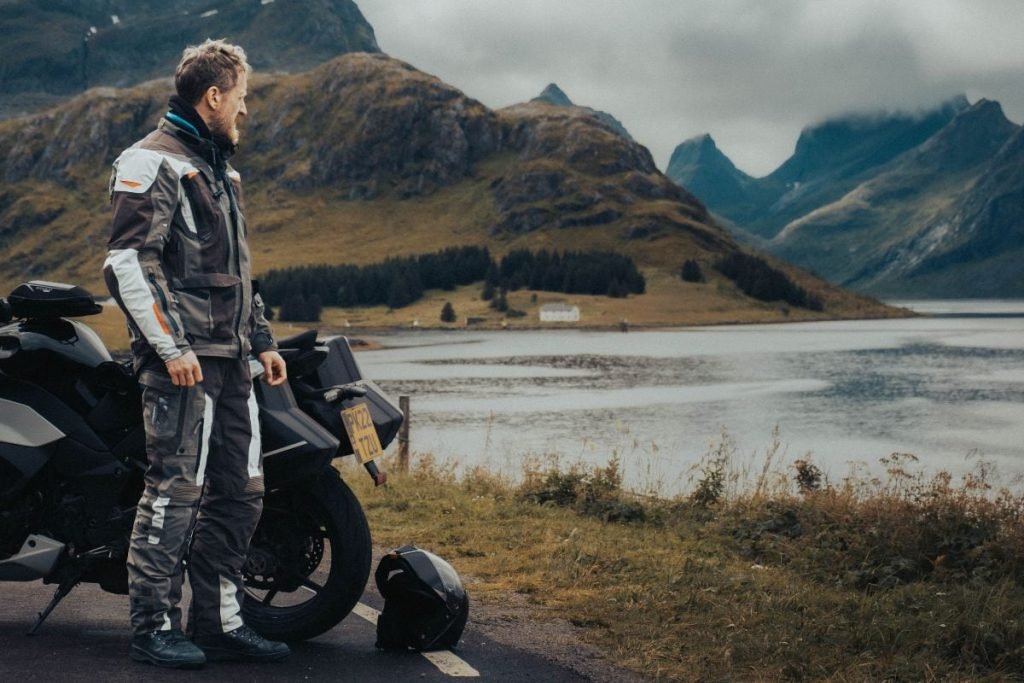 rider on lofoten roads