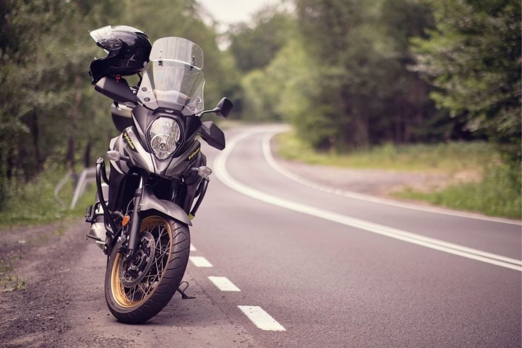motorbike side of winding road