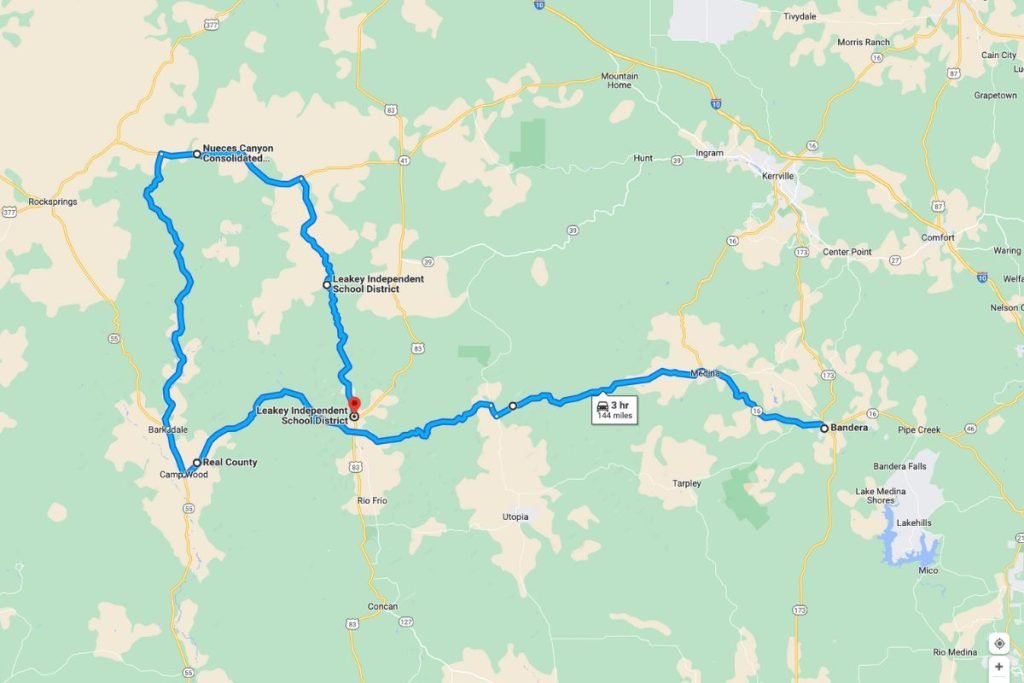 map of The Three Sisters (Twisted Sisters) Road