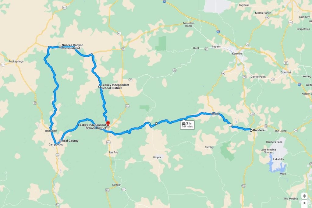 map of The Three Sisters (Twisted Sisters) Road 